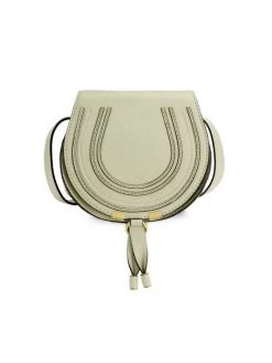 Chloé Mini Marcie Leather Saddle Bag<br> Light Eucalyptus