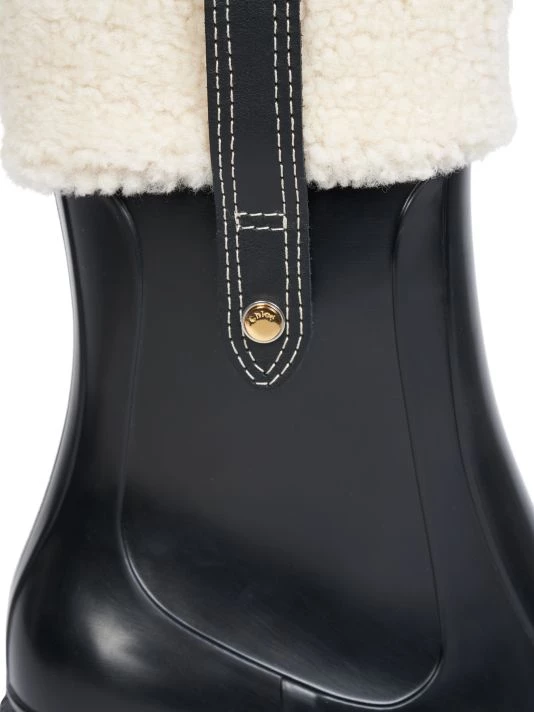 Chloé Betty Shearling-Trim Rain Boots 8 Chloé Betty Shearling-Trim Rain Boots - Image 6