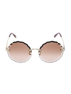 Chloé 60MM Scallop Round Sunglasses