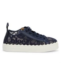 Chloé Mesh Lace Low-Top Sneakers