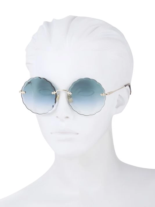 Chloé 60MM Round Scalloped Sunglasses 6 Chloé 60MM Round Scalloped Sunglasses - Image 4