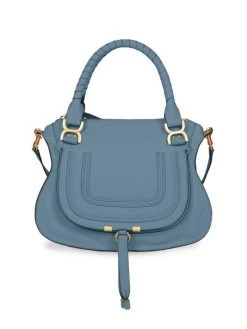 Chloé Medium Marcie Leather Satchel Mirage Blue -Deals Chloé Store unnamed file 1590