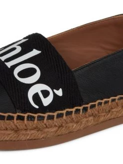 Chloé Woody Leather & Canvas Espadrilles White -Deals Chloé Store unnamed file 1596