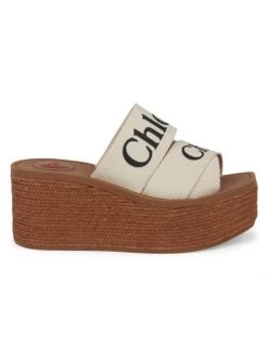 Chloé Woody Espadrille Platform Wedge Mules Black -Deals Chloé Store unnamed file 162
