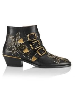 Chloé Susanna Studded Leather Ankle Boots Black -Deals Chloé Store unnamed file 1639