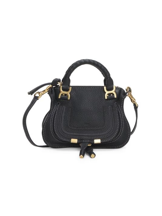 Chloé Mini Marcie Leather Satchel Black 6 Chloé Mini Marcie Leather Satchel Black - Image 4