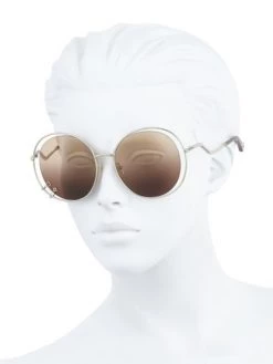 Chloé Wendy 59MM Round Sunglasses Gold Brown -Deals Chloé Store unnamed file 1695