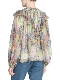 Chloé Ruffled Multicolor Print Silk Top 12 Chloé Ruffled Multicolor Print Silk Top -Deals Chloé Store unnamed file 1723