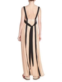 Chloé Colorblock Silk Pleated Maxi Dress -Deals Chloé Store unnamed file 1729