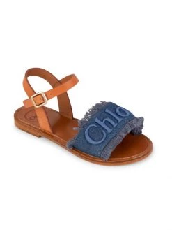 Chloé Little Girl's & Girl's Denim Sandals For Kids