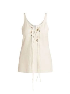 Chloé Sleeveless Lace-Up Top