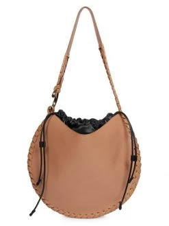 Chloé Round Leather Shoulder Bag Light Tan