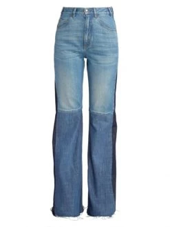 Chloé Patched High-Rise Straight-Leg Jeans