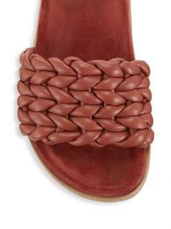 Chloé Kacey Braided Leather Slides Saffron Orange -Deals Chloé Store unnamed file 1815