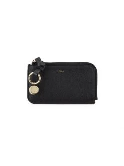 Chloé Alphabet Leather Coin Purse Cashmere Grey