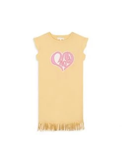 Chloé Little Girl's & Girl's Heart Graphic Jersey Dress For Kids