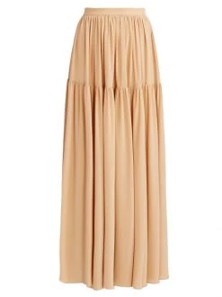 Chloé Silk Tiered Maxi Skirt