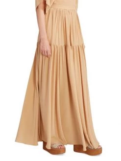 Chloé Silk Tiered Maxi Skirt -Deals Chloé Store unnamed file 1853