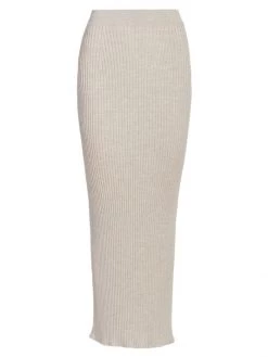 Chloé Ribbed Cashmere-Blend Maxi Skirt