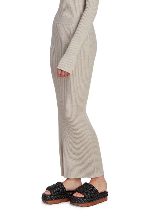 Chloé Ribbed Cashmere-Blend Maxi Skirt 6 Chloé Ribbed Cashmere-Blend Maxi Skirt - Image 4