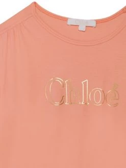 Chloé Little Girl's & Girl's Belted Foil Stamp Logo Dress For Kids -Deals Chloé Store unnamed file 1891