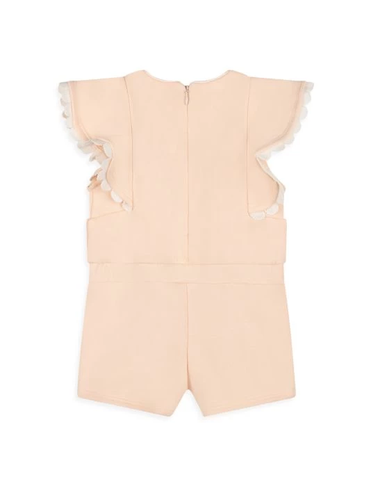 Chloé Baby's & Little Girl's Logo Embroidered Ruffle Romper For Kids 4 Chloé Baby's & Little Girl's Logo Embroidered Ruffle Romper For Kids - Image 2