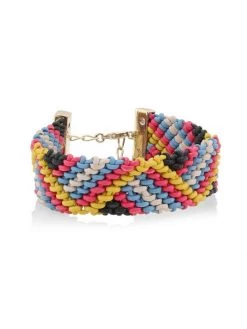 Chloé Kyn Goldtone & Leather Friendship Bracelet