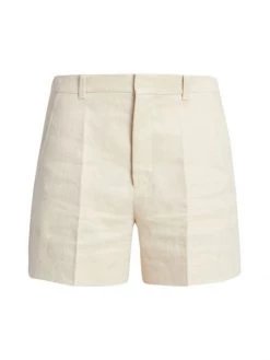 Chloé Pleated Linen Shorts
