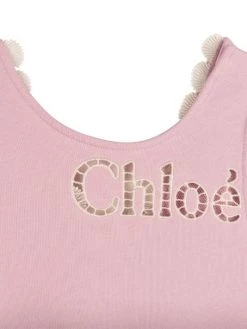 Chloé Little Girl's & Girl's Perforated Logo Romper For Kids -Deals Chloé Store unnamed file 1952