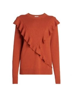 Chloé Cashmere Ruffle Sweater