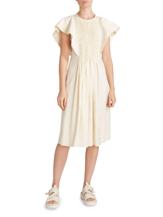 Chloé Flutter Sleeve Midi Dress 5 Chloé Flutter Sleeve Midi Dress - Image 3