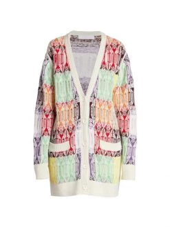 Chloé Oversized Knit Colorblocked Cardigan