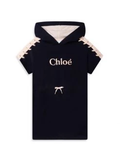 Chloé Little Girl's & Girl's Drawstring Hoodie Dress For Kids