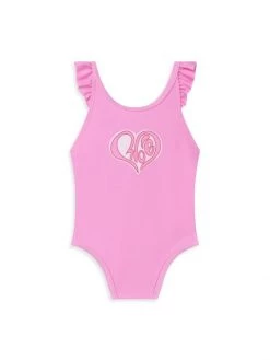 Chloé Baby's & Little Girl's Heart Logo One-Piece Swimsuit For Kids