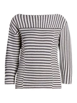 Chloé Mariniere Striped Knit Pullover Top