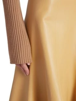 Chloé Pleated Leather Midi-Skirt -Deals Chloé Store unnamed file 230