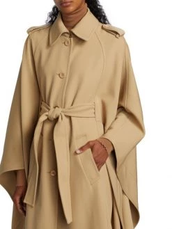 Chloé Wool Drape-Sleeve Trench Coat -Deals Chloé Store unnamed file 268