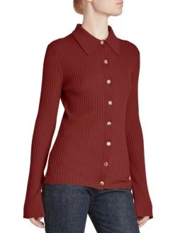 Chloé Collared Ribbed-Knit Top -Deals Chloé Store unnamed file 280