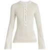 Chloé Henley Ribbed Long-Sleeve Top Eden White -Deals Chloé Store unnamed file 283