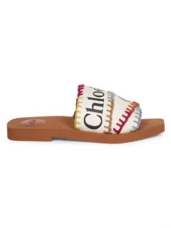 Chloé Woody Linen Logo Slides