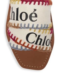 Chloé Woody Linen Logo Slides -Deals Chloé Store unnamed file 293