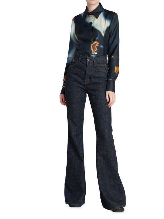 Chloé Dyed Patterned Silk Blouse 4 Chloé Dyed Patterned Silk Blouse - Image 2