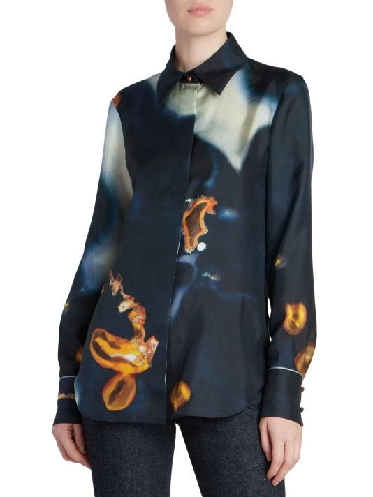 Chloé Dyed Patterned Silk Blouse 5 Chloé Dyed Patterned Silk Blouse - Image 3