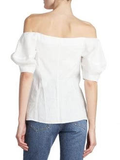 Chloé Off-The-Shoulder Puff-Sleeve Blouse -Deals Chloé Store unnamed file 307
