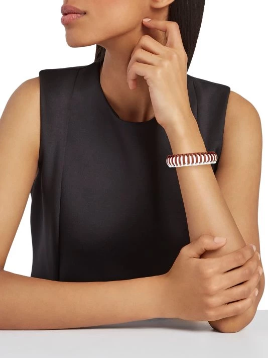 Chloé Lallo Wrapped Leather Bangle 3 Chloé Lallo Wrapped Leather Bangle - Image 2