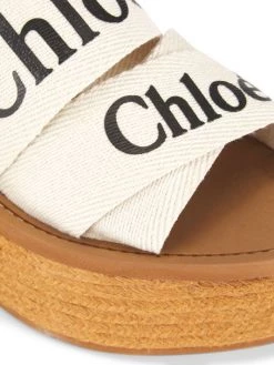 Chloé Woody Logo Canvas Espadrille Wedges -Deals Chloé Store unnamed file 355