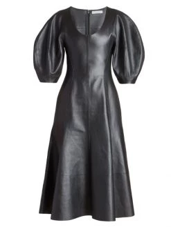 Chloé Leather Midi-Dress