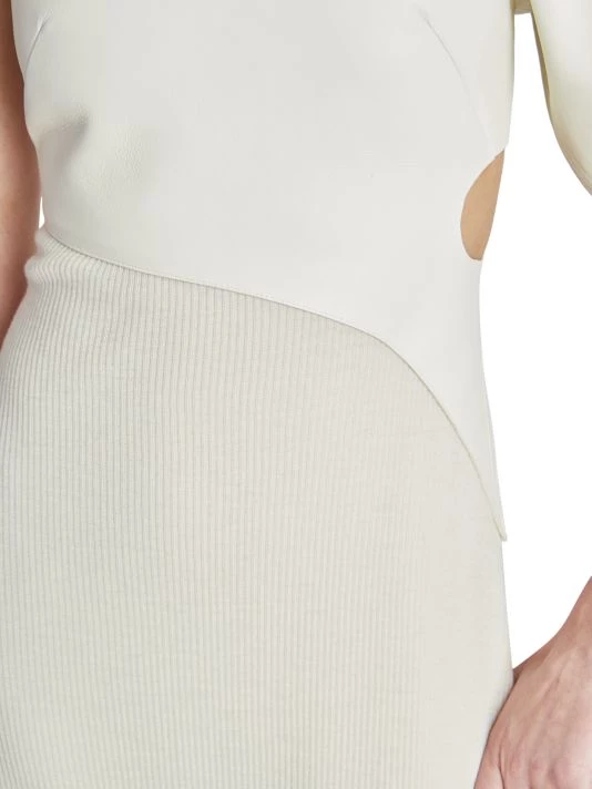 Chloé Mixed-Media One-Shoulder Midi-Dress 8 Chloé Mixed-Media One-Shoulder Midi-Dress - Image 6