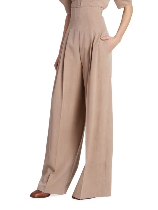 Chloé Pleated High-Waisted Wide-Leg Trousers 6 Chloé Pleated High-Waisted Wide-Leg Trousers - Image 4