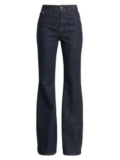 Chloé Flared Logo-Stitch Jeans